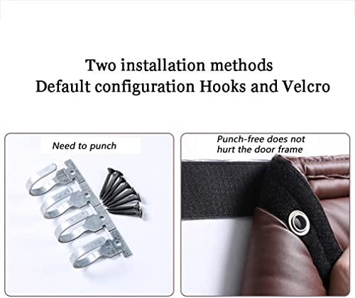 VIYZX VIYZX Sound Proof Curtains for Doorway, Winter Thicken PU Soundproof Blanket - Partition Insulation Thermal Curtain - Home Bedroom Windproof Cloth Waterproof