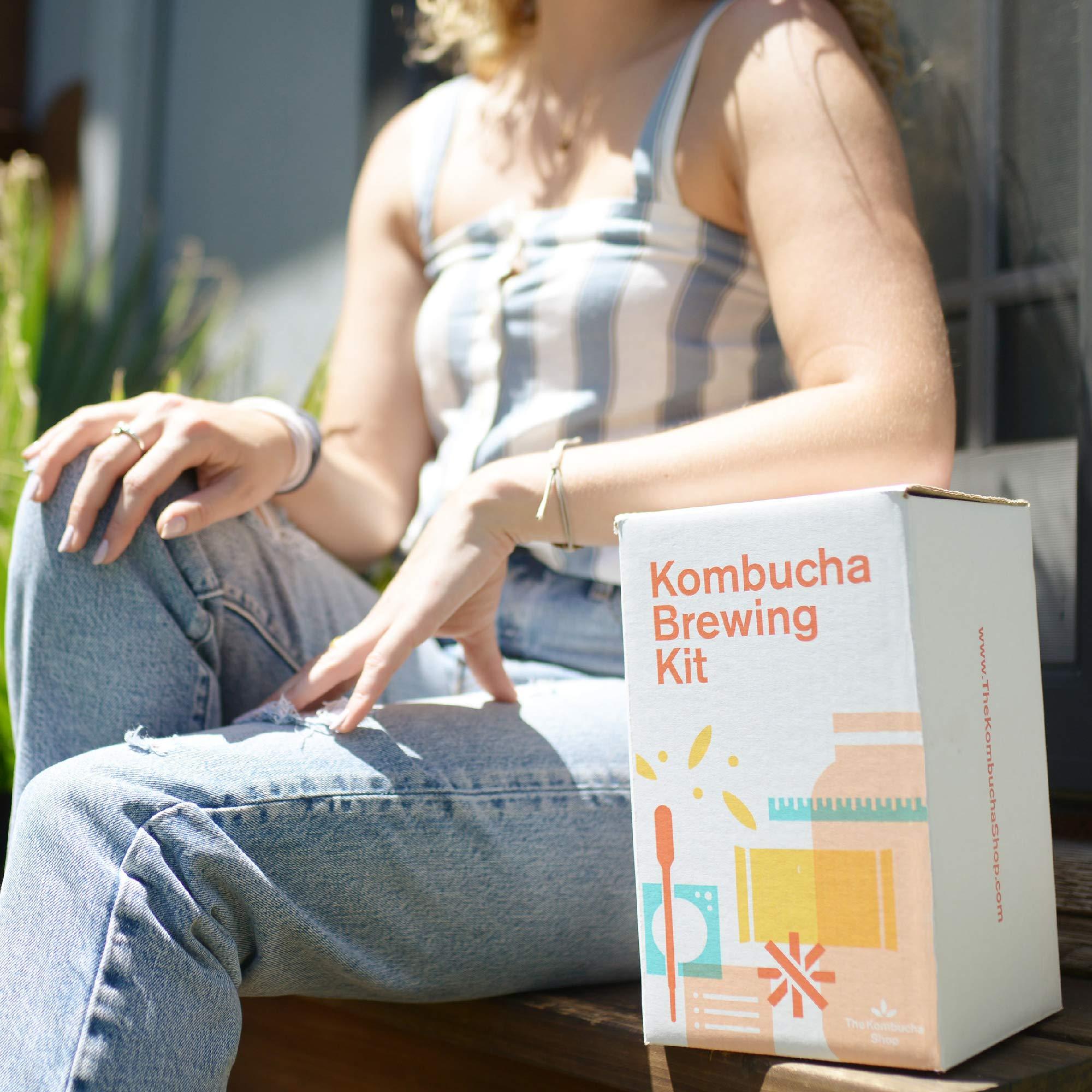 The Kombucha Shop The Kombucha Shop Organic Kombucha Starter Kit - 1 Gallon Brewing Kit Includes All The Essentials Required for Brewing Kombucha At Home