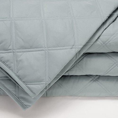 SPOSH POSH SPA LINENS Sposh Quilted Blankets (Agate Blue, Queen)