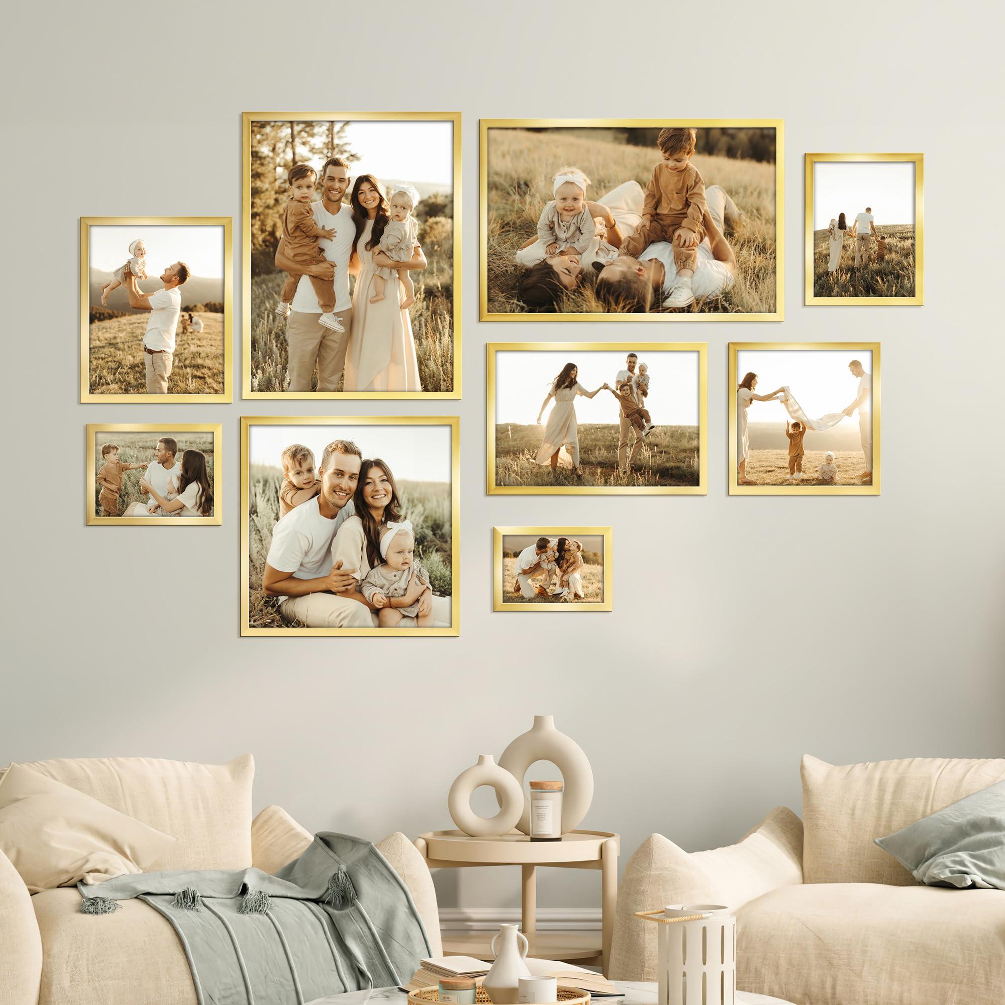 Giftgarden Giftgarden 12x12 Picture Frame Gold, 12 by 12 Thin Square Frame for Photo Gallery Wall Tabletop Display, Single