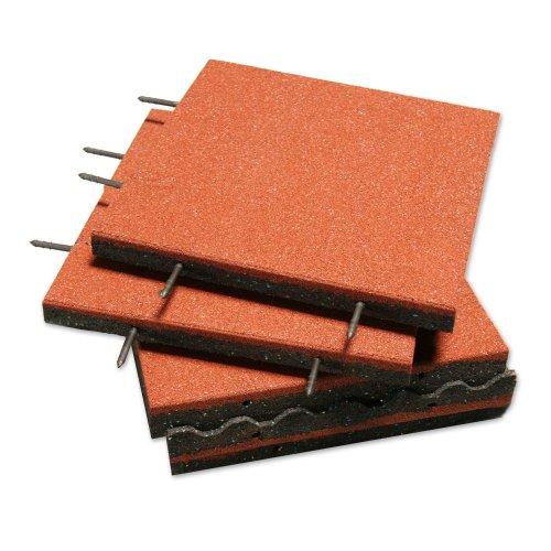 Rubber-Cal Rubber-Cal "Eco-Safety" Interlocking Playground Tiles - 2.50 x 19.5 x 19.5 inch - 4 Pack - 11 Square Feet Coverage - Terra Cota (04-126-TC-4pk)