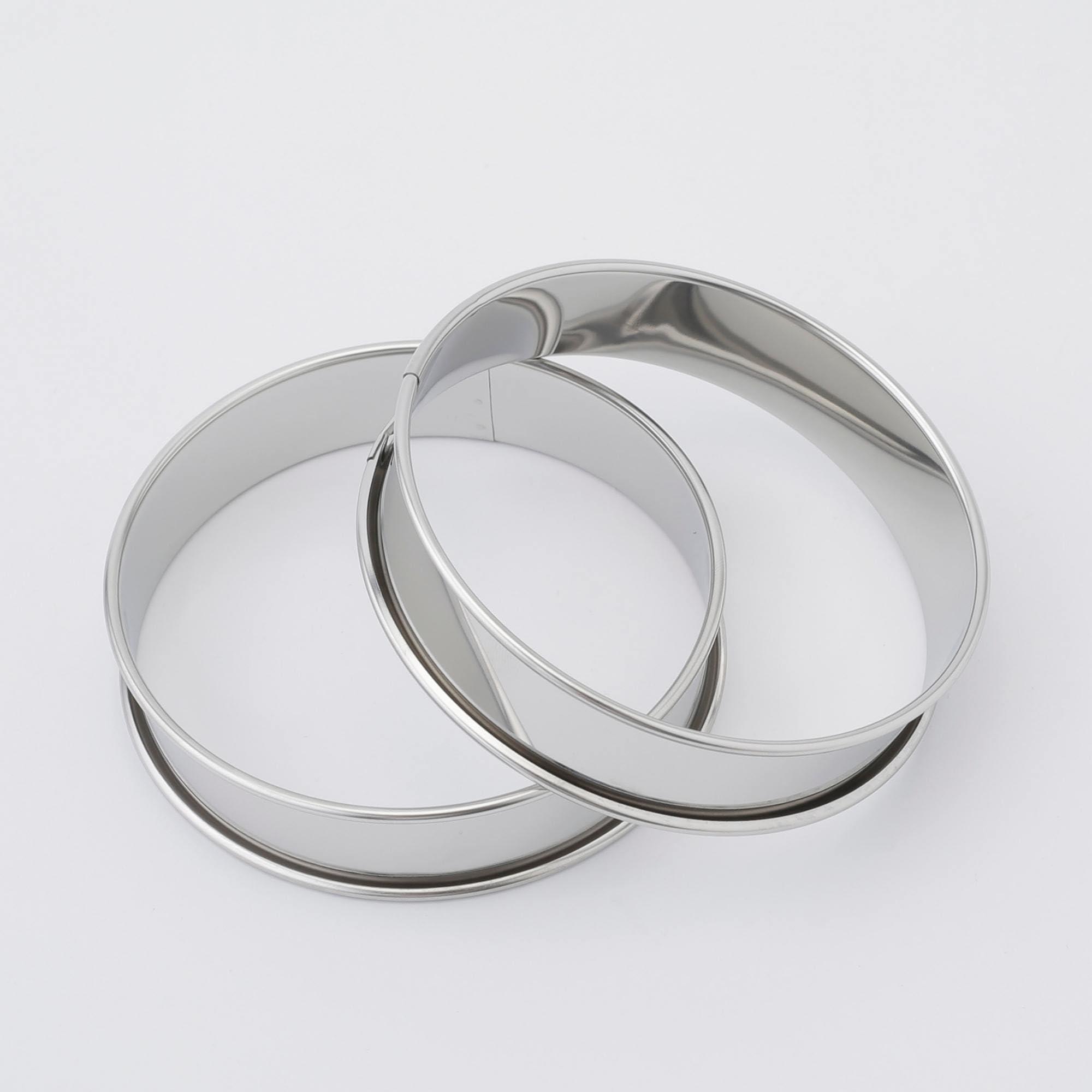 Marsrut 6Pack Stainless Steel Double Rolled Muffin Rings - Deep & Nonstick Molds | Set of Durable Round Tin Hamburger Pan Rings for Baking and Cooking Crumpet, Tart, Cookies, English Dish Pastry (Size: 4inch)