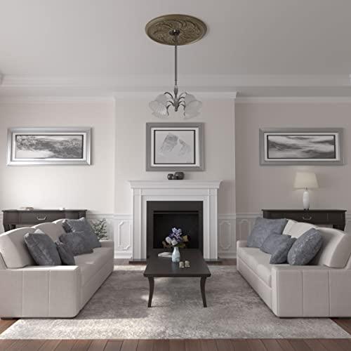 Ekena Millwork Ekena Millwork CM42SKMMF Sellek Ceiling Medallion, 42 1/8\"OD x 1 7/8\"P (Fits Canopies up to 9\"), Hand-Painted Mississippi Mud