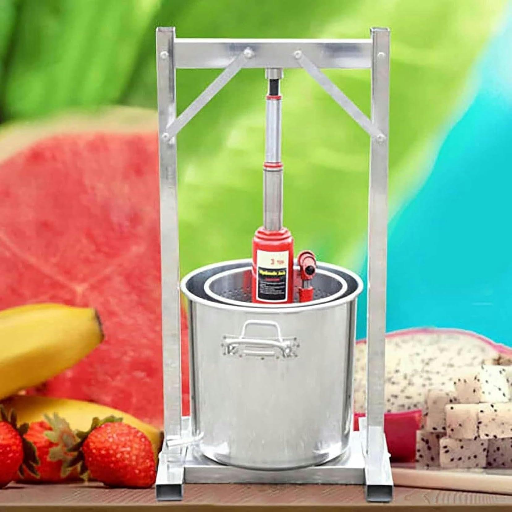 FYLFANYAN FYLFANYAN Fruit Wine Press, Homemade Beer Elaboration Tool, Stainless Steel Cider Press with Hydraulic for Cider, Supplies and Equipment for The Elaboration of Grape Wine ~/