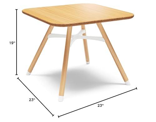Lalo Lalo The Play Table, Wooden Preschool Table and Kids Activities Table with Easy to Clean Surface - Quick & Easy Set Up - Safe and Secure, 23 x 23 x 19 in - Natural