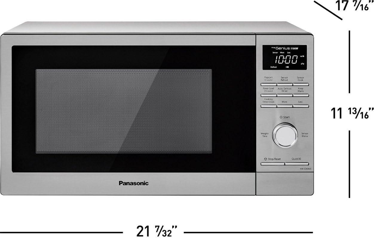 Panasonic Panasonic NN-SD69LS 1.3 cu. ft. 1100W Microwave with Sensor Cook Technology - Stainless Steel