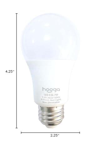 hooga hooga Sleep Light Bulb, Blue Light Blocking Red Night Light. 625nm Red Bulb for Healthy Sleep. Baby Nursery Light. 7W LED, 45W Replacement Single