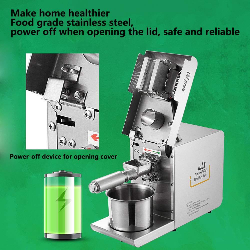 GagalU 635W Commercial Oil Press Machine Hot/Cold Oil Press Extractor Automatic Constant Thermostat with 0 -300 Stainless Steel Oil Press Expeller for Olive Coconut Canola Sesame Peanut Grinder