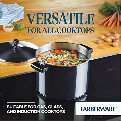 Farberware Farberware Classic Stainless Steel 8-Quart Stockpot with Lid, Stainless Steel Pot with Lid, Silver