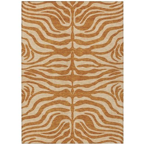 Addison Rugs Addison Rugs Chantille ACN1042 Orange 2'6" x 3'10" Indoor Outdoor Area Rug, Easy Clean, Machine Washable, Non Shedding, Bedroom, Entry, Living Room, Dining Room, Kitchen, Patio Rug