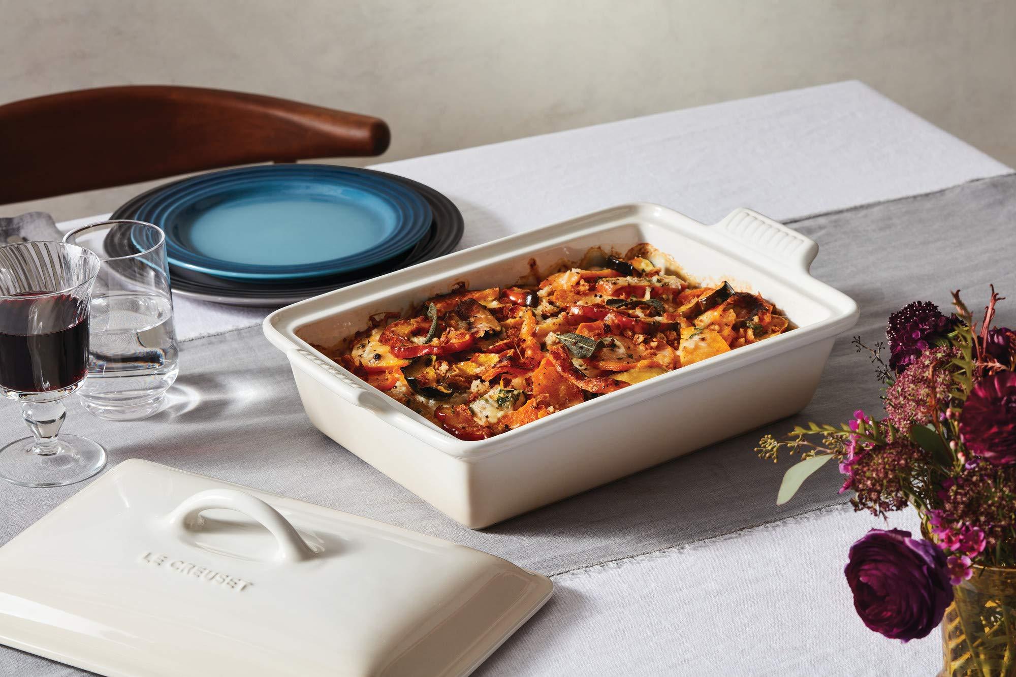 Le Creuset Le Creuset Stoneware Heritage Covered Rectangular Casserole, 4 qt. (12\" x 9\"), Marble