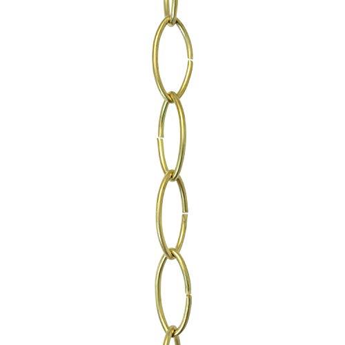 RCH Hardware RCH Hardware CH-43-AD Decorative Acid Dipped Solid Brass Chain for Hanging, Lighting - Large Oval Wire Unwelded Links ( 1 Foot)
