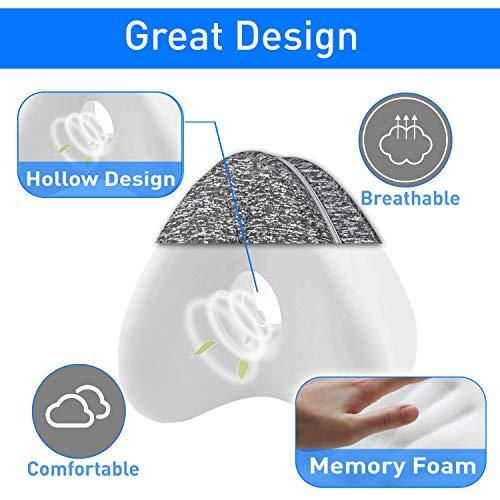 LVOPO LVOPO Knee Pillow for Side Sleepers with Elastic Strap, Memory Foam Leg Pillow, Ideal for Spine Alignment, Hip, Back & Joint Pain Relief, for Better Sleeping with Breathable & Washable Cover