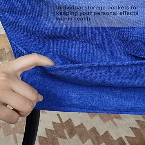 Superrella Superrella Modern Soft Accent Chair Living Room Upholstered Single Armchair High Back Lazy Sofa (Navy)