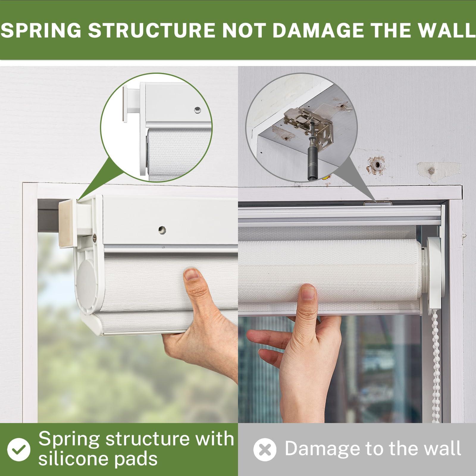 MiLin MiLin No Tools No Drill Cordless Roller Shades 100% Blackout Roller Windows Shades Thermal Insulated Reduce Noise Privacy Window Rolling Blinds for Home and Office (Elegant Cream, 51 1/4" W x 72" H)