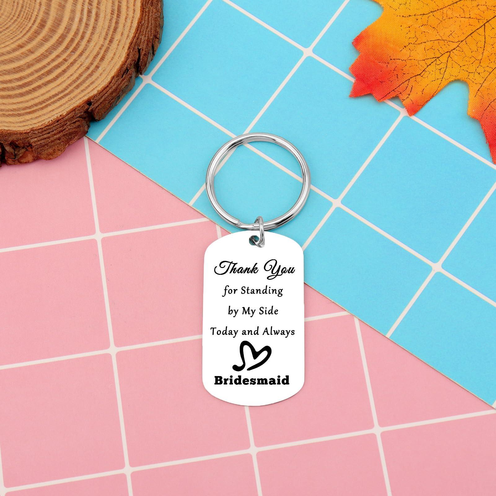 Heigebi Heigebi 12PCS Bridesmaid Keychain Bridesmaid Gift From Bride Wedding Bridal Shower Gifts for Maid Of Honor Proposal Gifts Bridal Party Bachelorette Party Presents