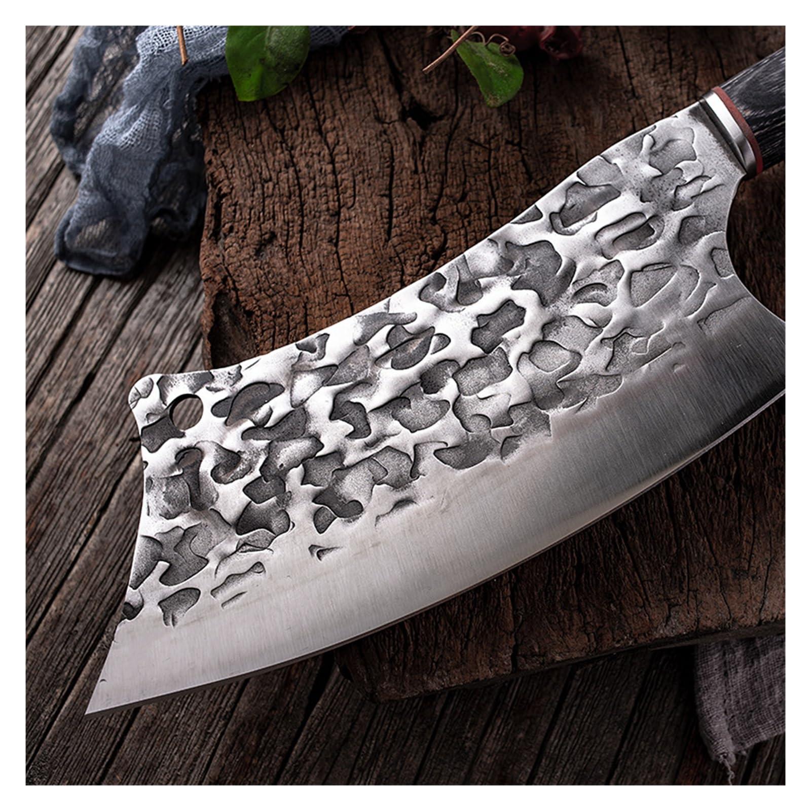 LIUJOU LIUJOU Forged Boning Knife, Handmade Meat Cleaver, Japanese High Carbon Steel Slicing Knife, Butcher Knife