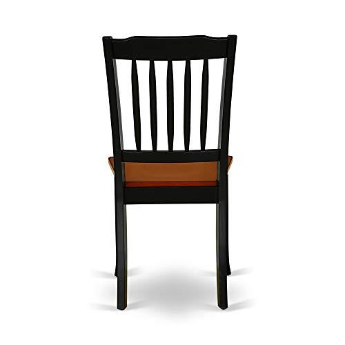 East West Furniture East West Furniture NIDA6-BCH-W 6 Piece Kitchen Table Set Contains a Rectangle Dining Table with Butterfly Leaf and 4 Dining Chairs with a Bench, 36x66 Inch, Black & Cherry