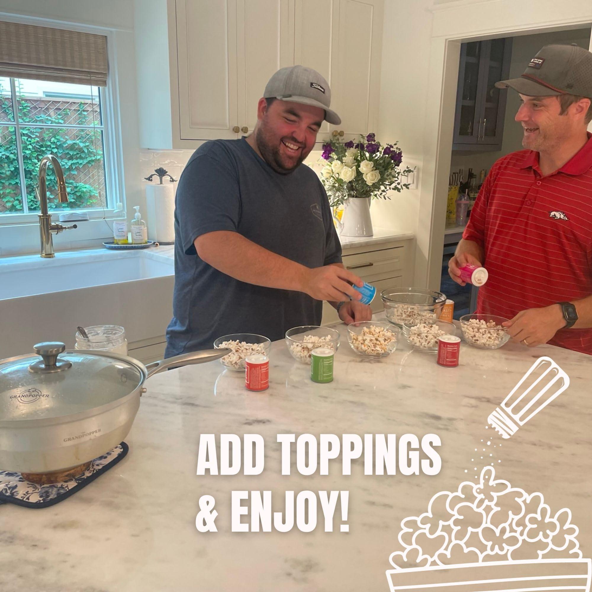 The GrandPopper The Grandpopper Popcorn Popper | No-Shake, No-Stir Premium Stovetop Popcorn Maker | Popcorn Pan | Popcorn Pot | Pops Kernels Perfectly Without Burning | Easy Serving