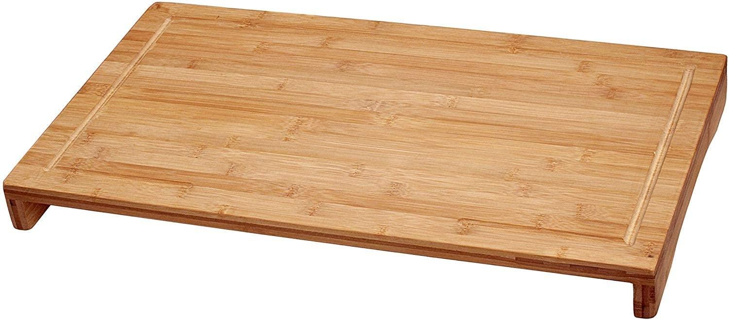 Lipper International Lipper International Bamboo Wood Over-The-Sink/Stove Kitchen Cutting and Serving Board, Large, 20-1/2" x 11-1/2" x 2"