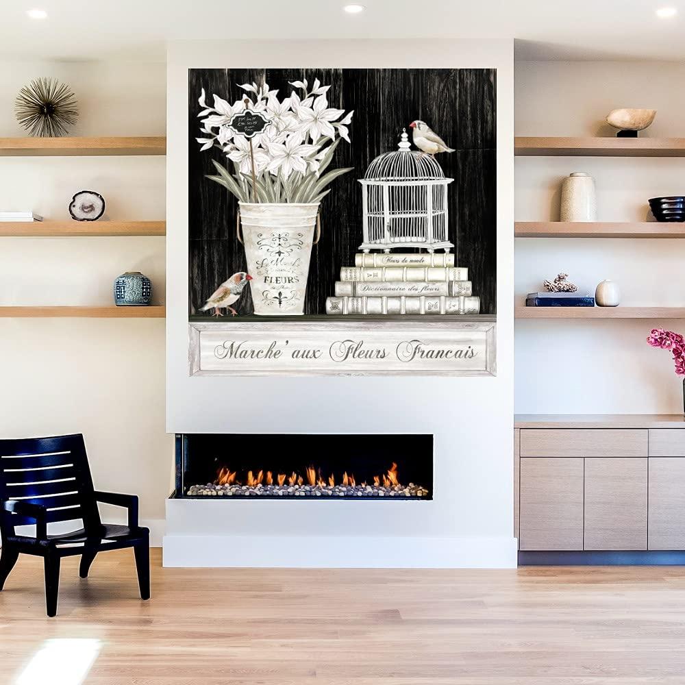 Fine Art Canvas Fine Art Canvas Amaryllis Still Life Canvas Wall Decor by Artist Cindy Jacobs for Living Room, Bedroom, Bathroom, Kitchen, Office, Bar, Dining & Guest Room - Ready to Hang - 37 in x 37 in (W x H)