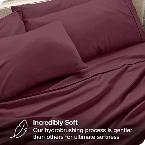 Safhome Soft 1000 Thread Count Queen Wine Sheet Set 6 Piece Bed Sheets for Queen Size Bed 16 Inches Deep Pocket Breathable Hotel Quality Bedding Sheets & Pillowcases