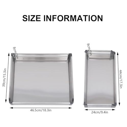 ZAIHW ZAIHW Blind Corner Cabinet Pull Out Organizer, Right, Silver, Modern, Kitchen, L-shape, 17.3\"W x 9.4\"D x 3\"H, 17.6lbs Capacity