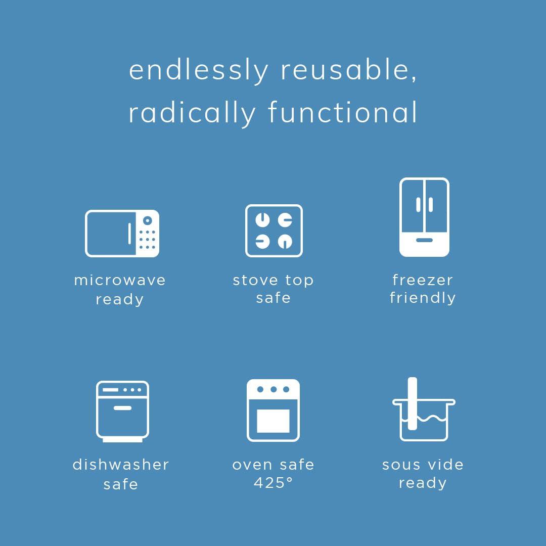 Stasher Stasher Premium Silicone Reusable Food Storage Bags, 2-Pack, Clear , Multi-Use Food Storage Bags, Lunch Bag, Travel Containers , BPA Free, Leak-free, Dishwasher-Safe, Eco-friendly