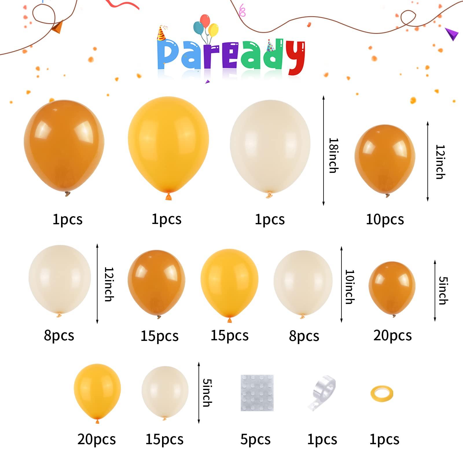 Paready Paready Black Balloon Arch Kit and 114PCS Orange Yellow Balloons Garland Arch Kit, 9FT Height and 10FT Width Adjustable with 4 Water Fillable Bag for Birthday Party Wedding Baby Shower Decor