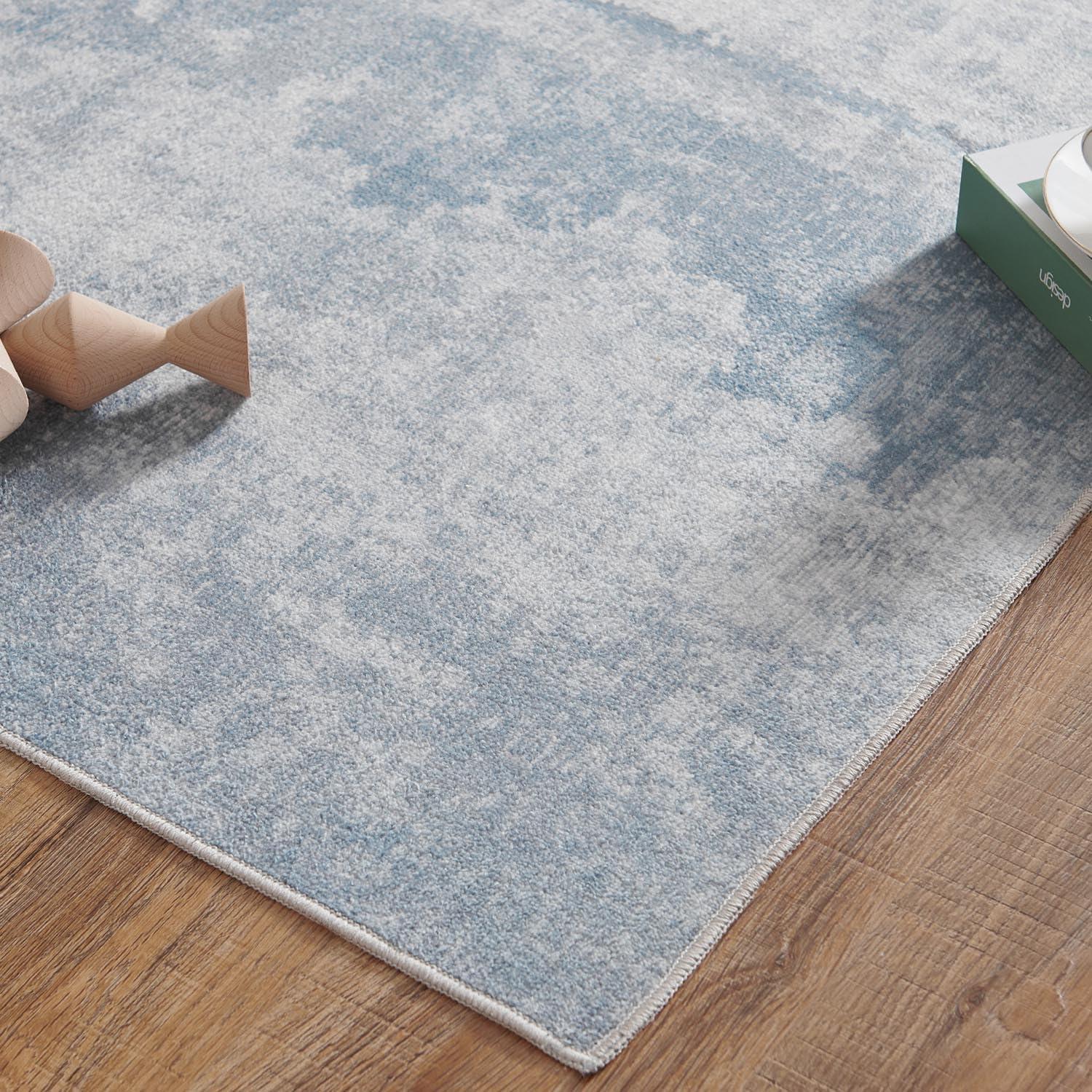 COLLACT COLLACT Hallway Runner Rug 2x7 Washable Rug Area Rug Modern Abstract Rug Indoor Contemporary Carpet Chenille Thin Rug Kitchen Grey Print Non Slip for Bathroom Bedroom Living Room