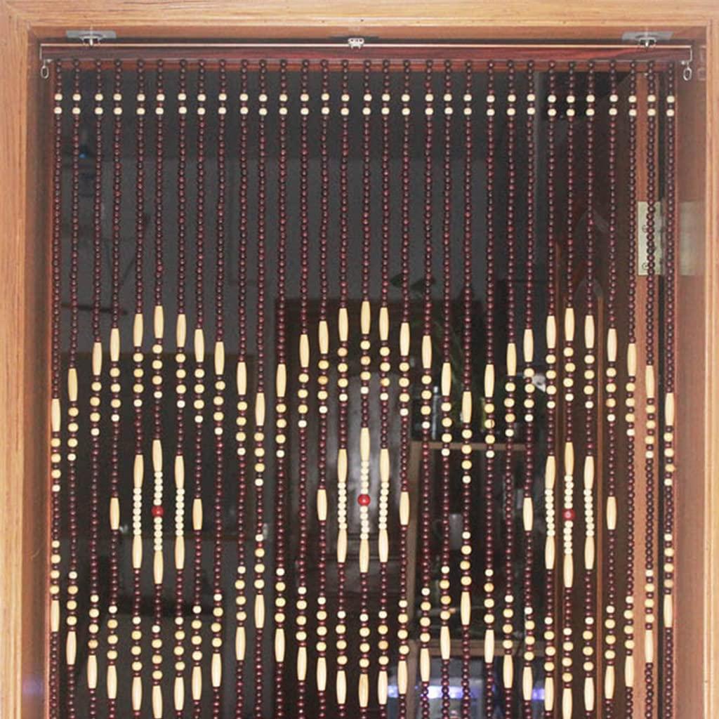 ZHOUXIAO ZHOUXIAO Wooden Door Beads, Wood Door Bead Curtain Beaded Door Curtains Hanging Beaded Curtains Room Dividers for Doorways Dining Room Living Room Bedroom,Custom Size (90cmx192cm)