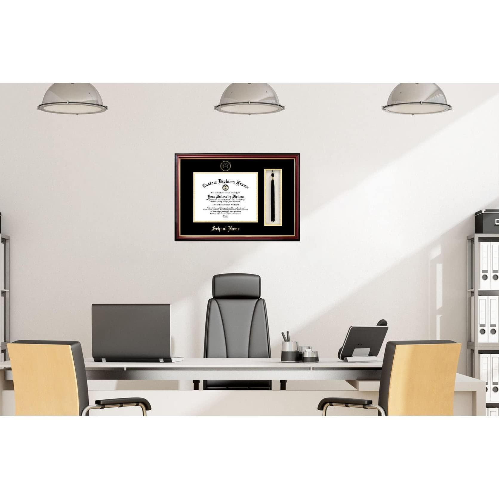 Unknown1 Unknown1 University Of Texas El 14w X 11h Tassel Box And Diploma Frame Multi Color Traditional Rectangle Wood Includes Hardware