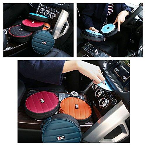BUBM CD DVD Case BUBM 32 CD Disc Holder Compact and Easy to Store for Car Home and Travel Blue