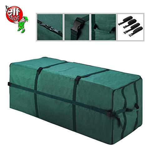 Elf Stor Elf Stor Heavy Duty Canvas Christmas Tree Storage Bag with Straps, fits up to 7.5 ft Tree, Green