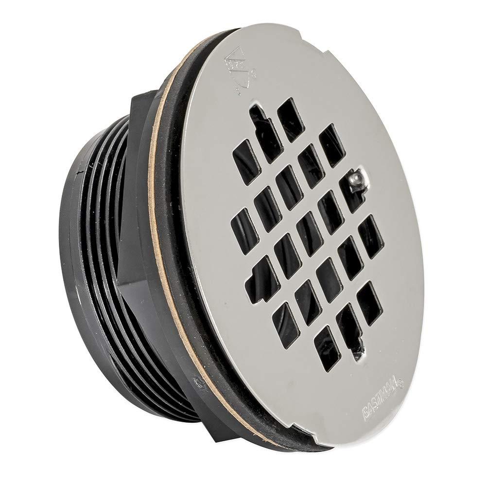 EZ-FLO EZ-Flo 2 Inch ABS No-Caulk Shower Drain with Wrench, Stainless Steel, 15312