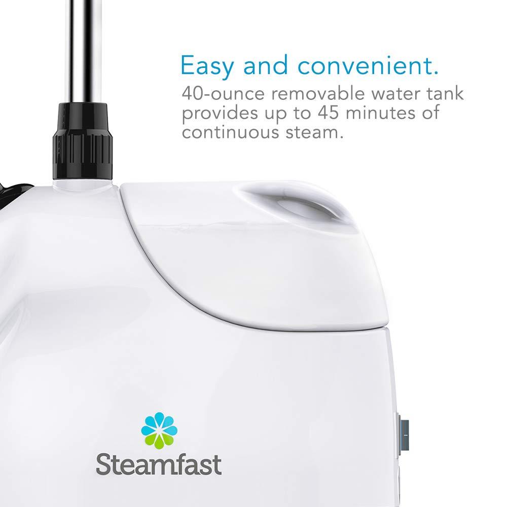 Steamfast Steamfast SF-407 Canister Fabric Steamer, With Telescopic Pole and Fabric Brush, 45 Second Heat Up Time, White