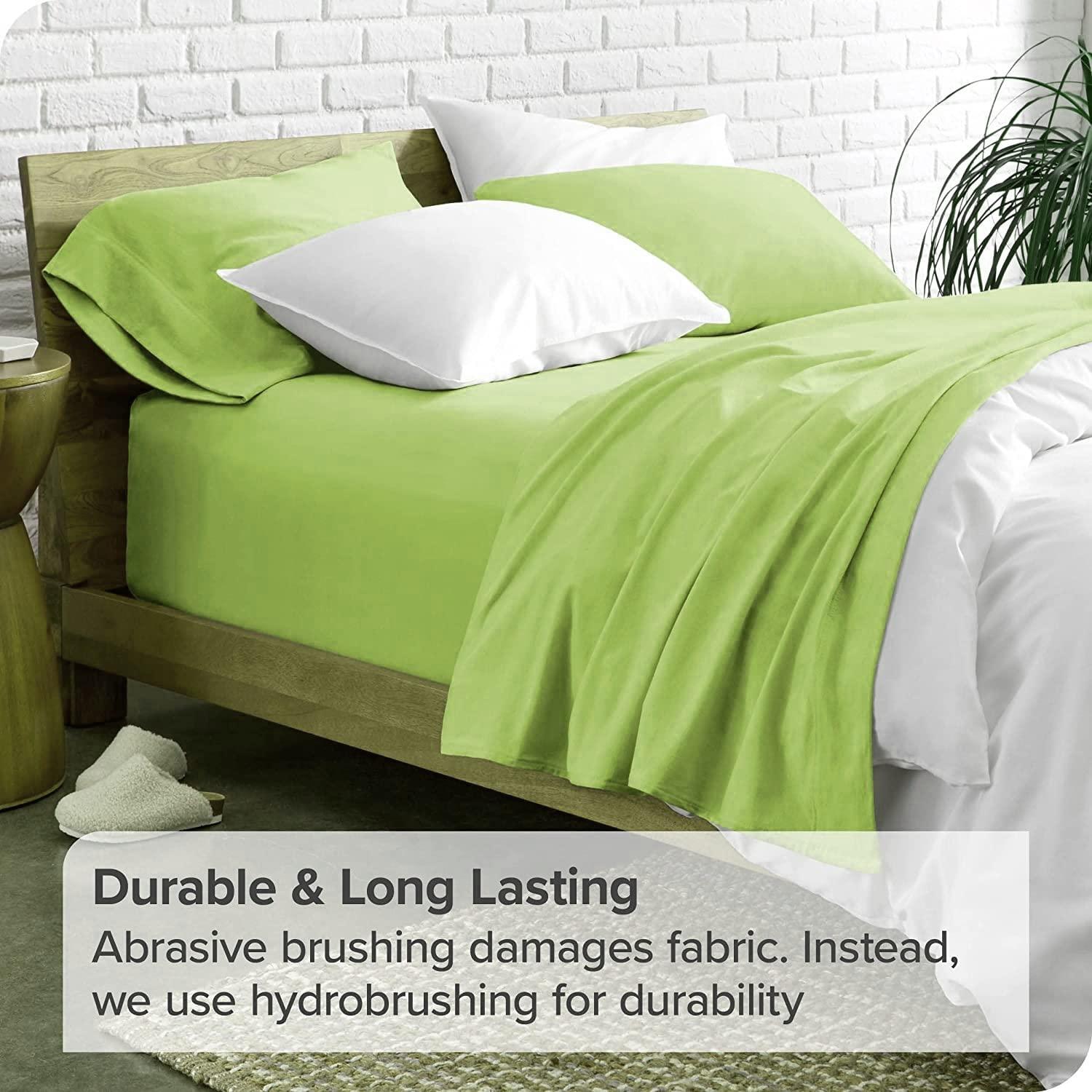 Ammara Linen Ammara Linen 1000 Thread Count Egyptian Cotton Moss Sheets Set 4 Piece with 16 Inches Deep Pocket Long Staple Hotel Quality Breathable Soft Silky Sateen Weave - Queen Sheet Set