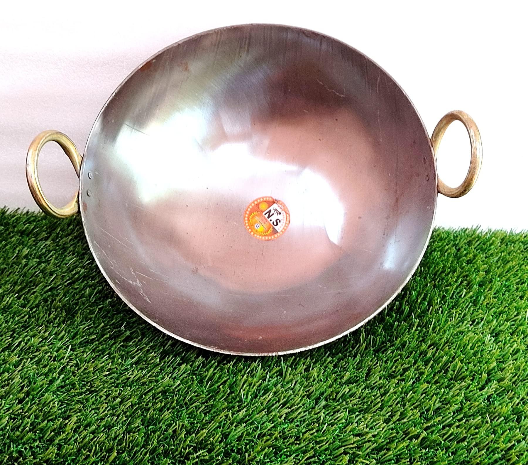 Generic Iron kadai/Work/for Deep/Shallow Frying/Tadka Kadai/Tadka Pan/Handmade Kadai 12inch by Tradebulk