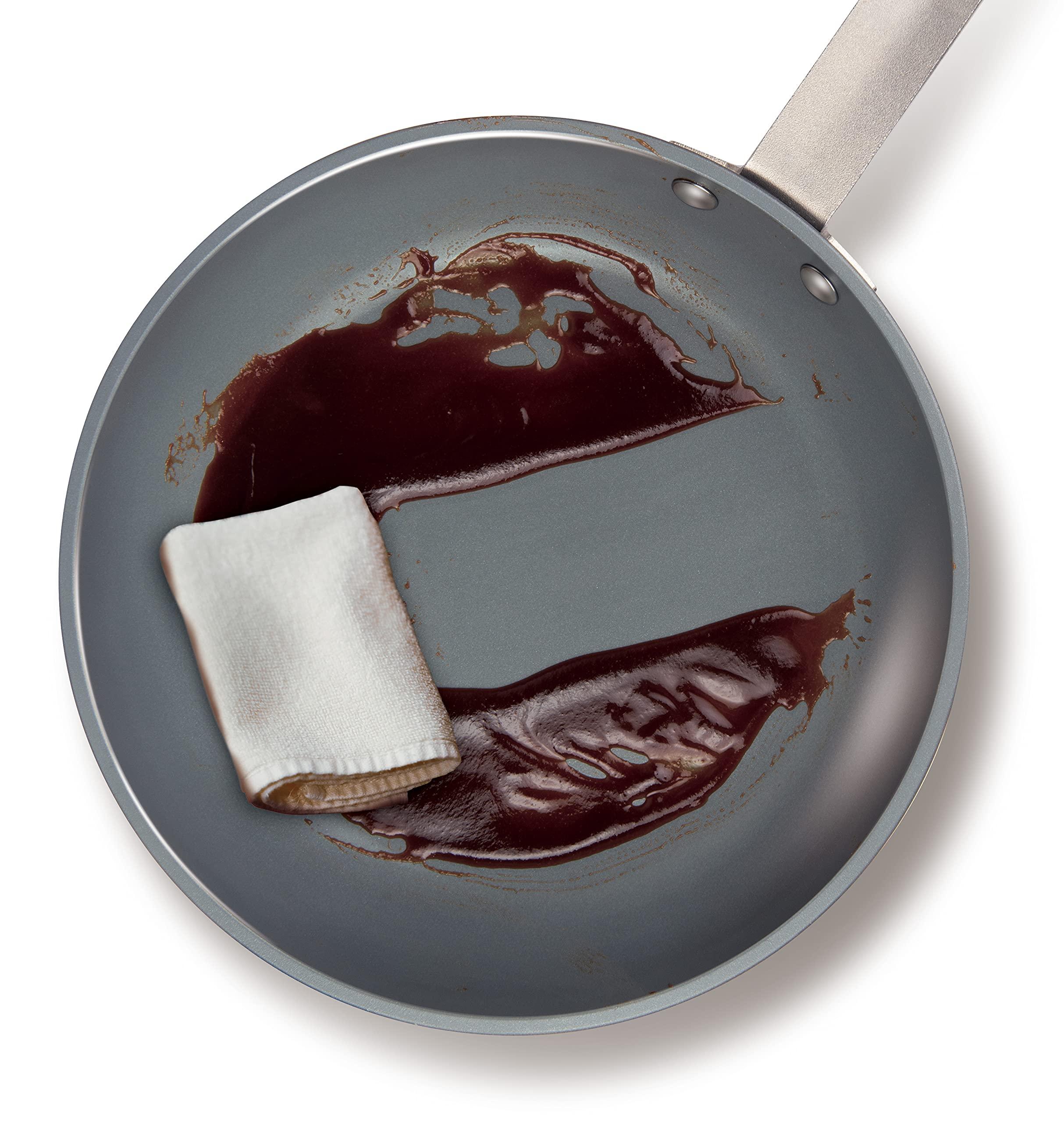 MASTERPAN Masterpan Non Stick Frying Pan 24cm | Induction Frying Pan | Non Toxic Cookware | Camping Frying Pan | Healthy Ceramic Frying Pan | Perfect as Egg Pan or Omelette Pan | Deep Frying Pan for All Hobs