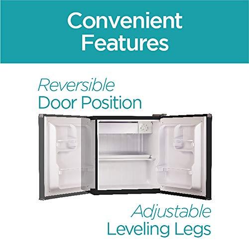 BLACK+DECKER BLACK+DECKER BCRK17B Compact Refrigerator Energy Star Single Door Mini Fridge with Freezer, 1.7 Cubic Feet, Black