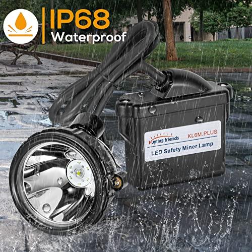 Hunting friends Hunting friends Superbright Mining Headlamp,Rechargeable Mining Light Waterproof Cap Lamp Safety Explosion Rroof Headlight KL6M.Plusfor Hunting Fishing Running