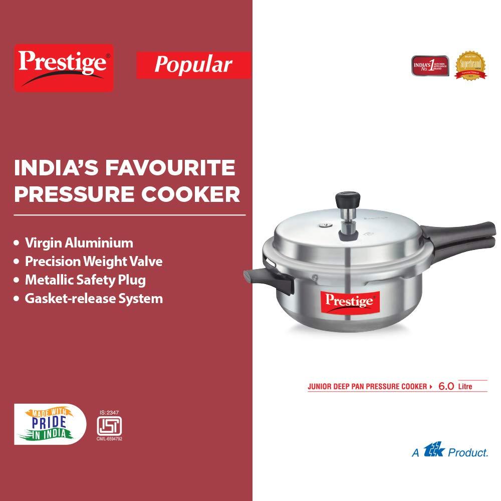 PRESTIGE Prestige PRPDP Pressure Cooker, 5-Litre, Silver