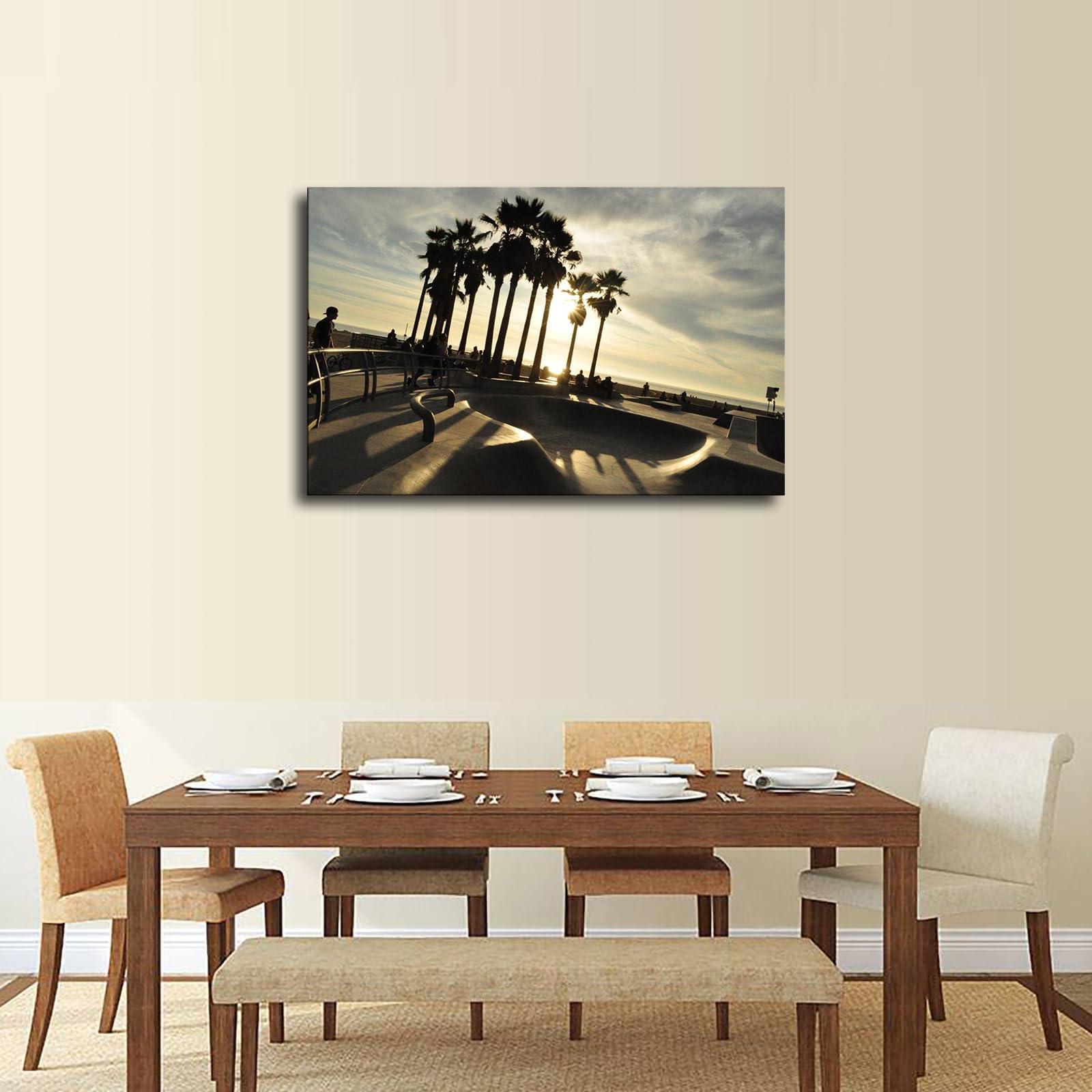 ARtray ARtray Venice Beach Skate PARC Canvas Decorative Painting Poster Home Decor Art HD Pictures Bedroom Living Room Wall Art (24x36inch-No Framed)