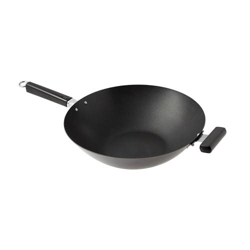 JOYCE CHEN JOYCE CHEN Professional Series 14-Inch Carbon Steel Excalibur Nonstick Wok with Phenolic Handles