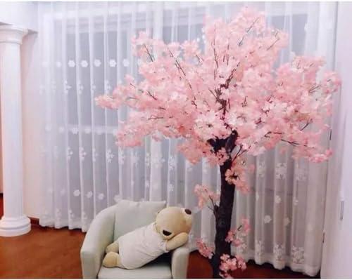 WAGLOS Fake Tree Artificial Tree Cherry Blossom Fake Tree Large Shopping Mall Wishing Tree Simulation Tree Outdoor Family Artificial Plant Realistic Design