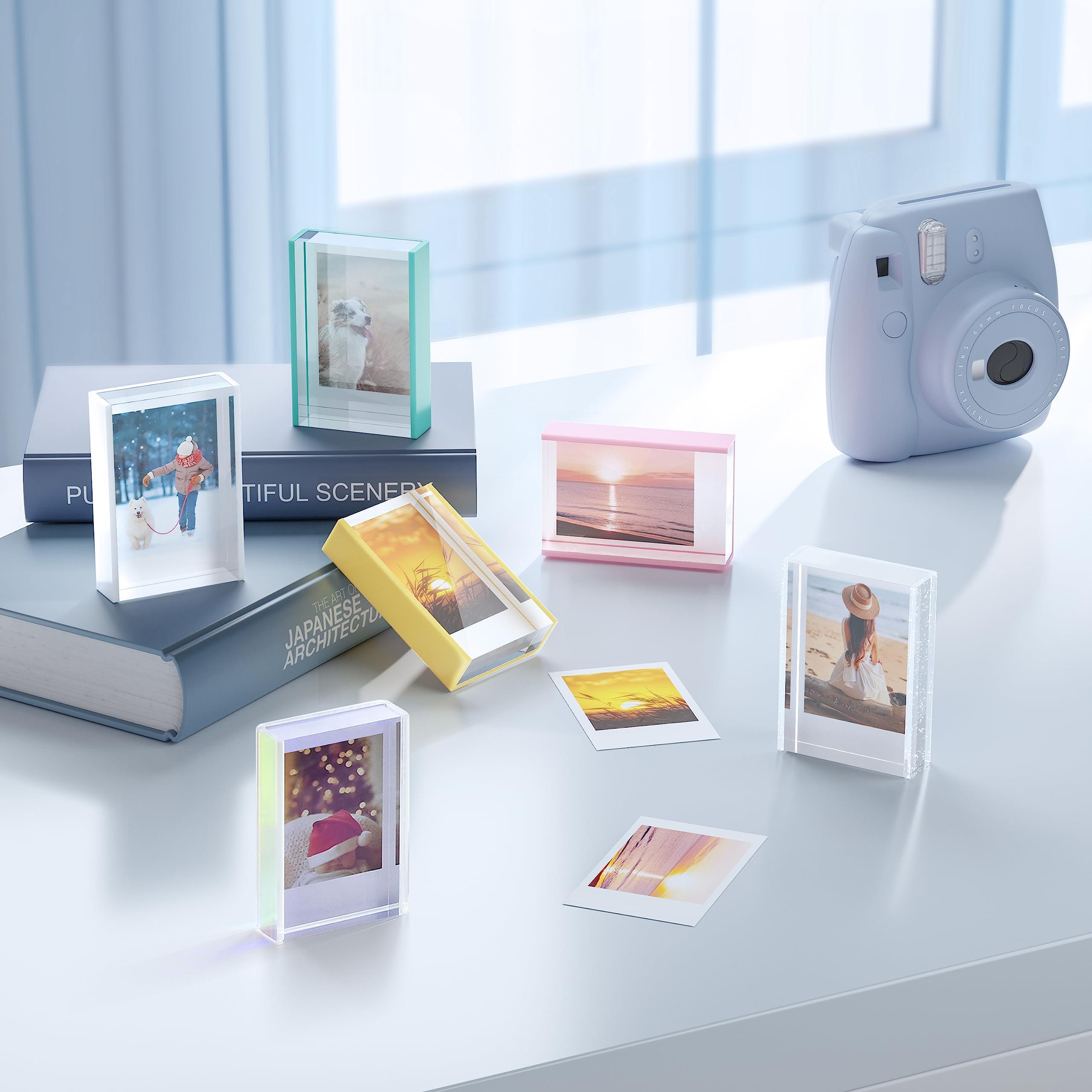 Phattopa Instax Mini Film Picture Frames, 2x3 Fujifilm Polaroid Picture Frame, Mini Instax Acrylic Photo Frame, Wallet Size Instant Picture Frames, Desktop Small Photo Frame, Polaroid Photo Display Holder
