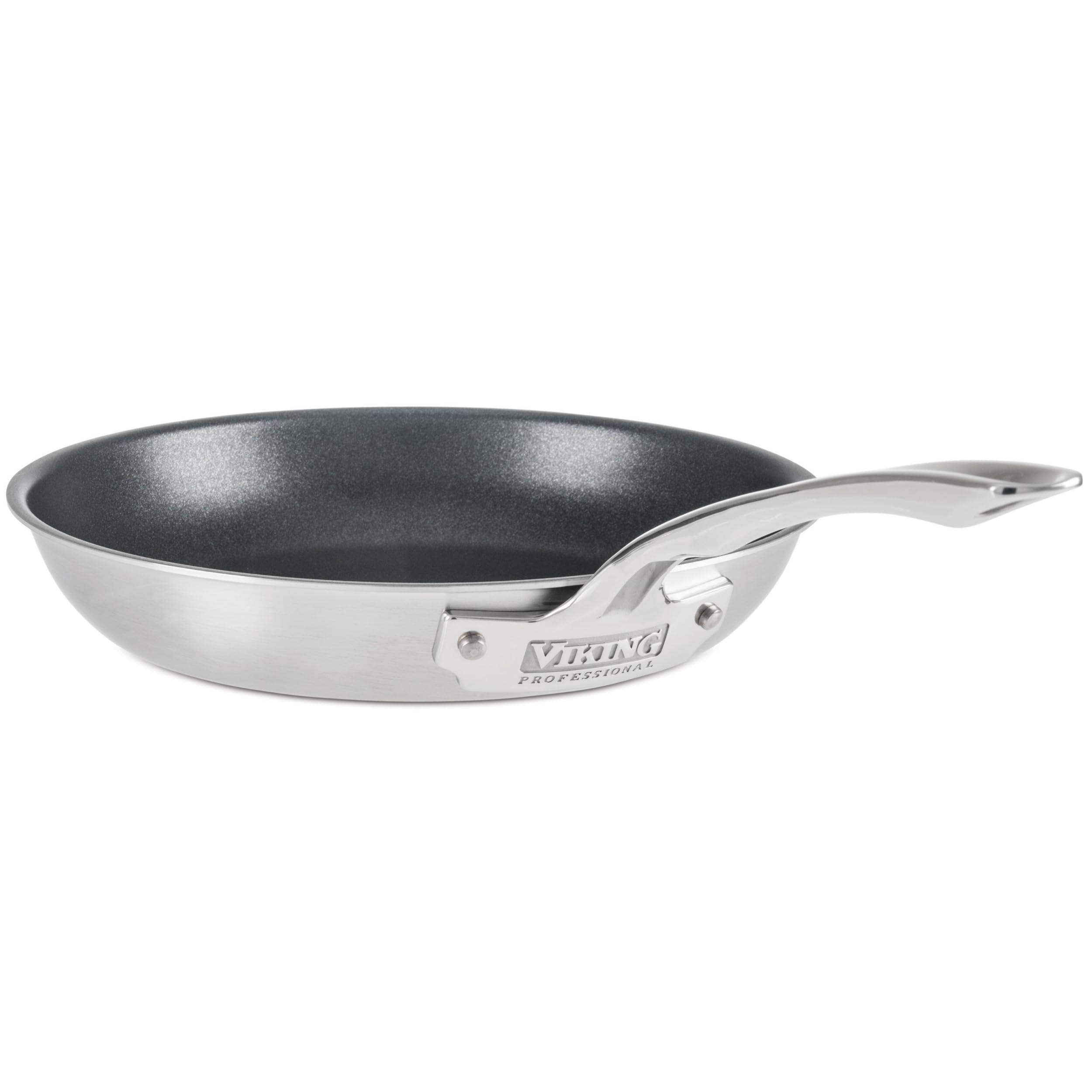 Viking Culinary VIKING Culinary Professional 5-Ply Stainless Steel Nonstick Fry Pan, 10 Inch, Ergonomic Stay-Cool Handle, Dishwasher, Oven Safe, Works on All Cooktops including Induction