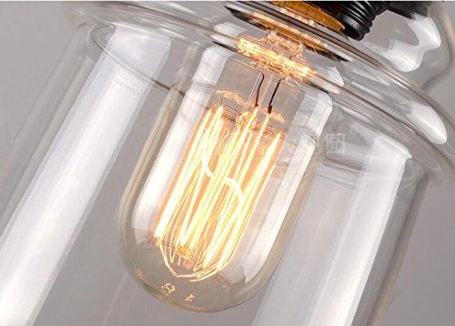 Kiven Kiven Plug-in Handmade Glass Lampshade Pendant Lamp 15 Foot Black Cord with UL Certification On/Off Dimmer Switch Bulb Not Included (TB0213)