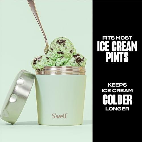 S\'well S\'well Stainless Steel Ice Cream Chiller, 16oz, Mint, Triple Layered Vacuum Insulated Container Keeps Ice Cream Frozen For Up To Four Hours, BPA Free