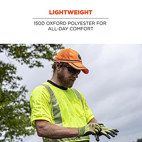 Ergodyne Ergodyne GloWear 8930 High Vis Baseball Hat, Breathable Mesh Paneling, Reflective Trim for Enhanced Visibility,Orange